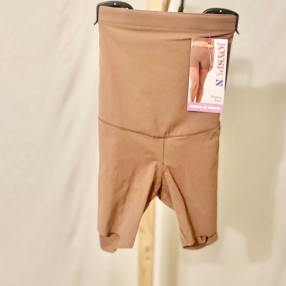 Joyspun‎ Women Brown Cocoa Medium Support High Waisted Shaping Boyshorts Size S